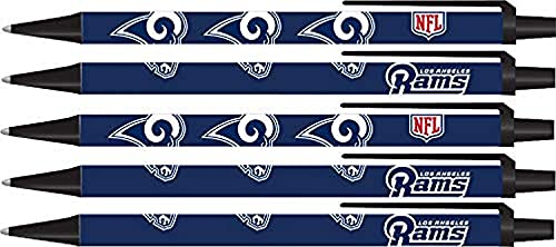 Los Angeles Rams 5-Pack Retractable Click Pens - Great Party Favors