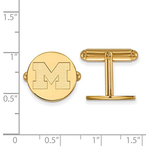Gold Plated Michigan Cuff Links - 15mm