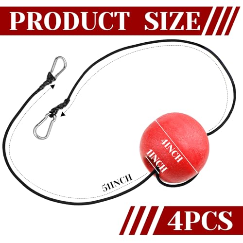 Red 4-Inch Anchor Buoy Float Pack with 51-Inch Bungee Cord for Marine & Water Activities