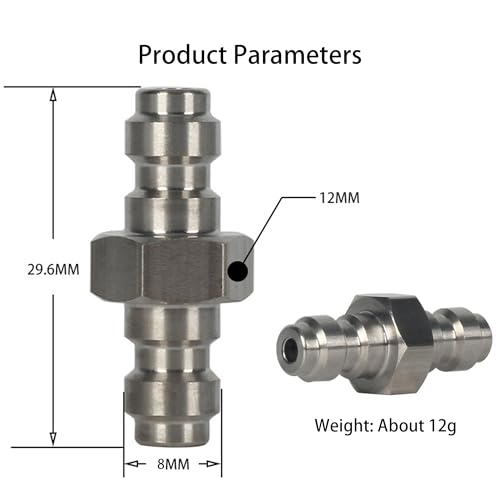 Double Male Quick-Disconnect Coupling Adaptor - 1 PCS Stainless Steel