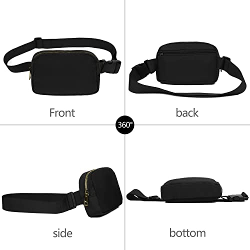 Lightweight Waterproof Fanny Pack for Travel - Black