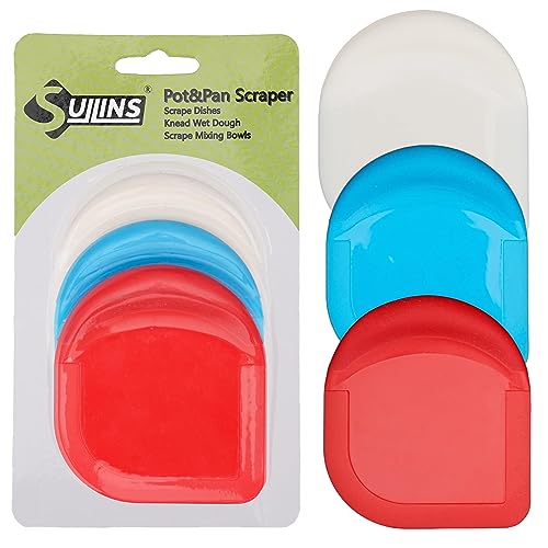 Versatile Pan Scraper Tool - Silicone Grip for Cast Iron & Dishes