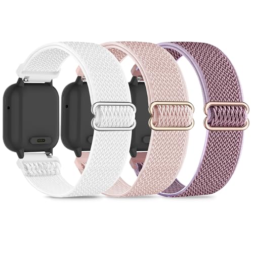 Stretchy Nylon Bands for Gizmo & Gabb Watches - Dark Gray 3 Pack