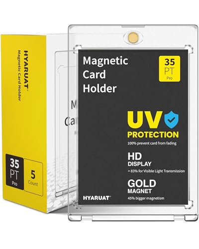 35PT Magnetic Card Holders - 2.52x3.54in, 5 Pack Clear White