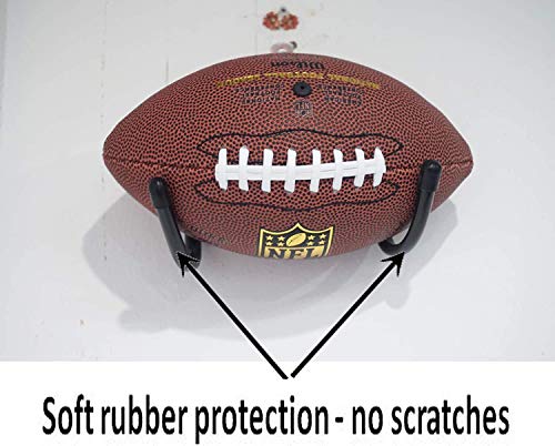 Adjustable Football Wall Holder Rack - Versatile Storage for Helmets, Hats, and Balls