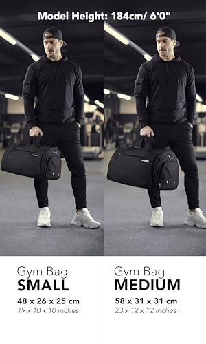 Gym Bag with Shoe & Wet Compartment - Duffle Bag for Travel & Fitness
