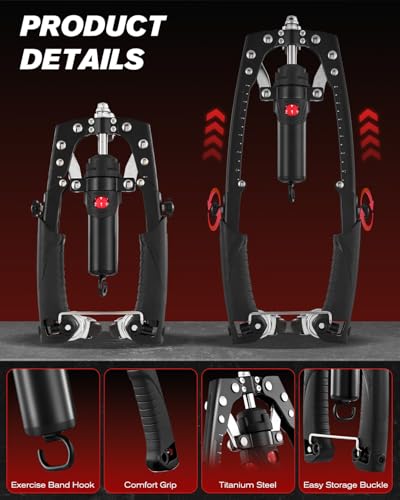 Adjustable 3-in-1 Hydraulic Arm Trainer & Ab Roller - Black