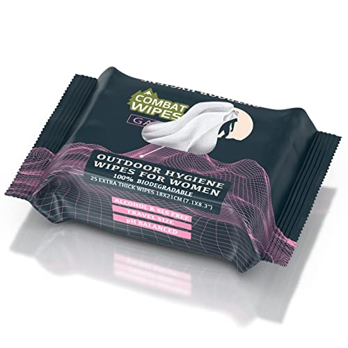 Combat Wipes Gaia - Feminine Hygiene Outdoor Wet Extra Thick,