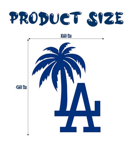 Los Angeles Palm Tree Logo Decal Sticker - 2-Pack, 4.5"x3.5"