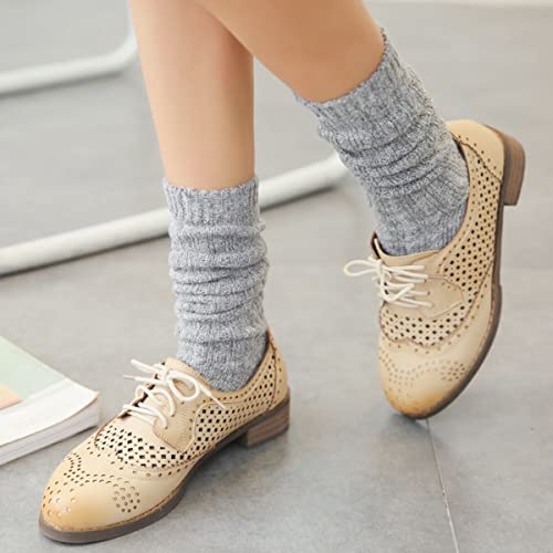 Women's Winter Wool Cable Knit Knee High Boot Socks - 5-10