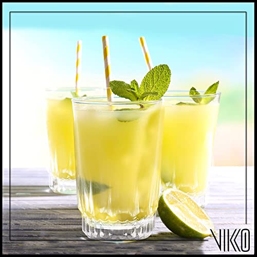 Vikko 5oz Small Juice Glasses Set - Heavy Base Clear Drinking Tumbler for Juice Water Kids, 2.4 Inch Wide, 3.5 Inch High, Pack of 6