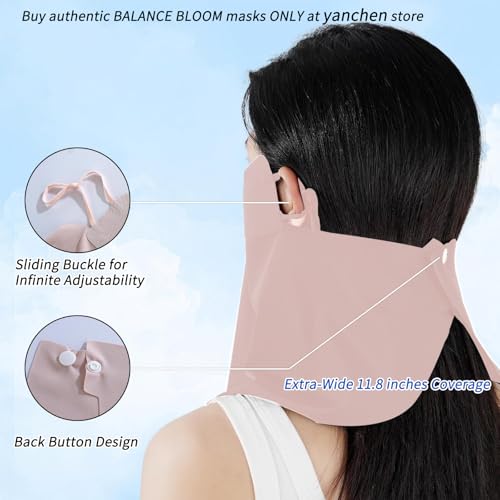UV Sun Protection Face Mask with Neck Coverage - Pink
