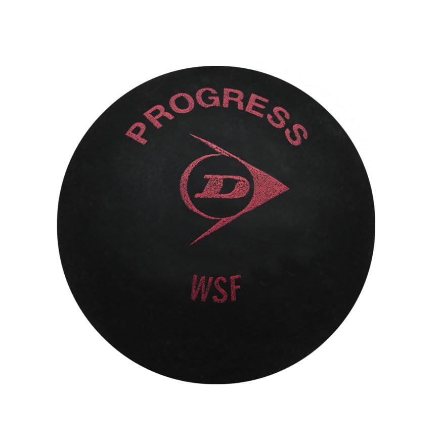 Dunlop Squash Balls Progress Red, 12 Balls, for Recreational and Hobby Players - Medium Speed