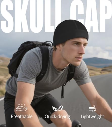 Cooling Skull Cap Helmet Liner for Men & Women - Black Set A