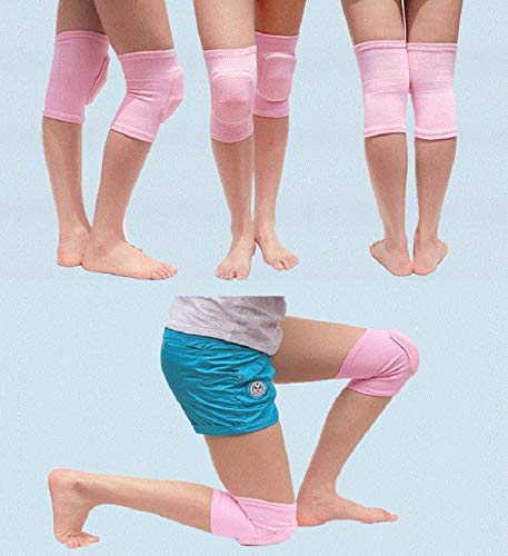 MINILUJIA Kids Pink Breathable Knee Pads XS for Ages 3-5 Sports Support