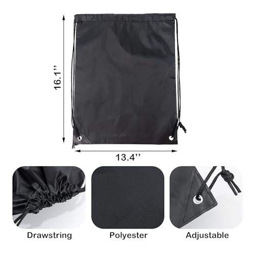 2-Pack Drawstring Backpack Gym Bag - Sturdy 16-inch Cinch Sack