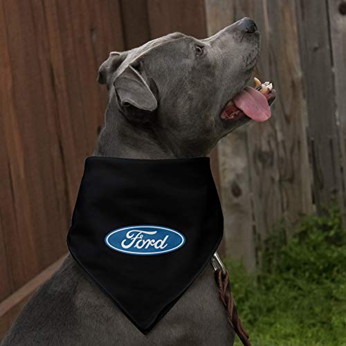 Ford Blue Oval Logo Dog Bandana - Black