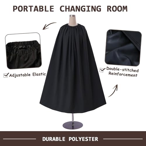 TIFILE Black 4.59 Ft Portable Changing Room Instant Privacy Shelter for Outdoor Dancers
