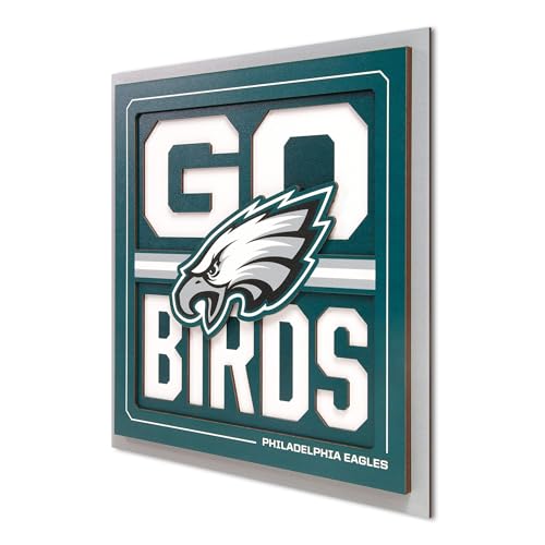 Philadelphia Eagles 3D Wall Art - Team Slogan & Logo, Ready to Hang