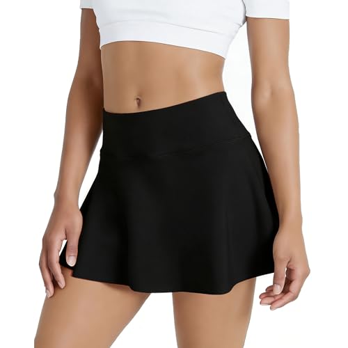 Women Tennis Workout Skorts High Waisted Athletic Skirts with Inner