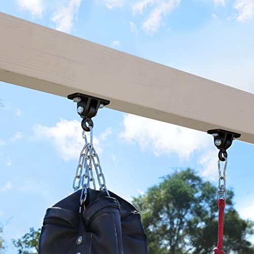 Heavy Duty Swing Hangers - 2400 lb Capacity, 2pcs Black