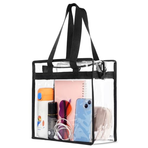 Clear Stadium Approved Tote Bag | 12x6x12 Transparent Purse for Events