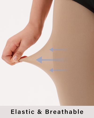 Stirrup Ballet Tights for Dance Class - Girls 8-10 Years Tan