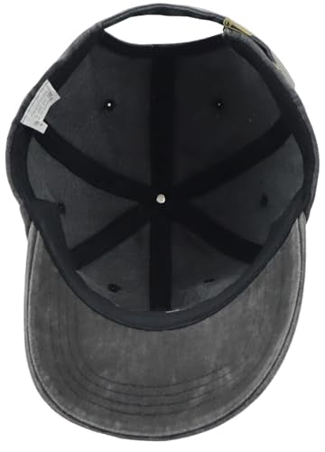 World's Best Grandpa Baseball Cap - Adjustable Cotton Hat - Black