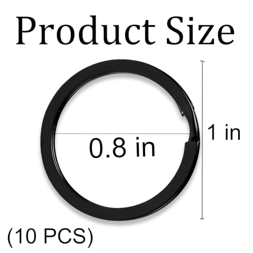 10 Pcs 1-Inch Stainless Steel Split Rings for Keychains
