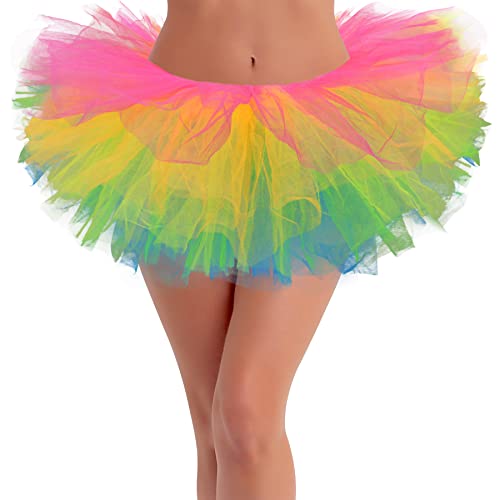 Tutus for Women Adult Tutu Skirts 5 Layers Tulle Skirt Halloween