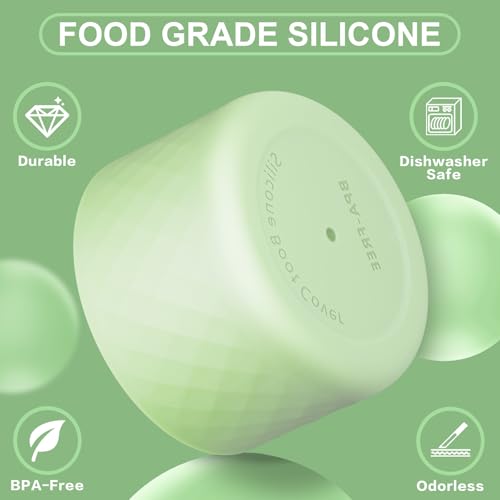 Silicone Boot Sleeve for Owala Water Bottle 40 oz - Light Green