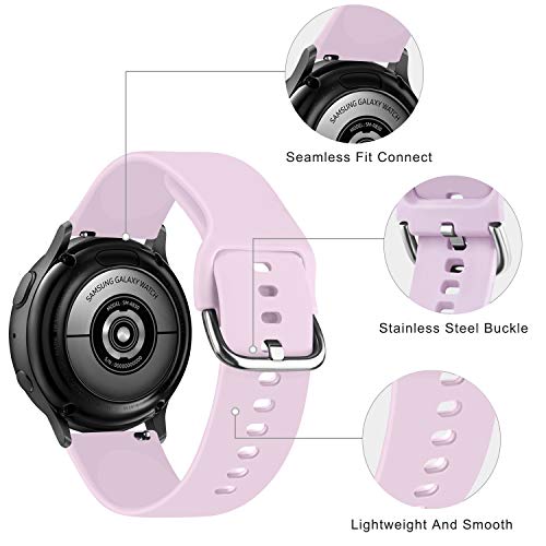 20mm Quick Release Silicone Watch Band for Smart Watches - Violet - Small