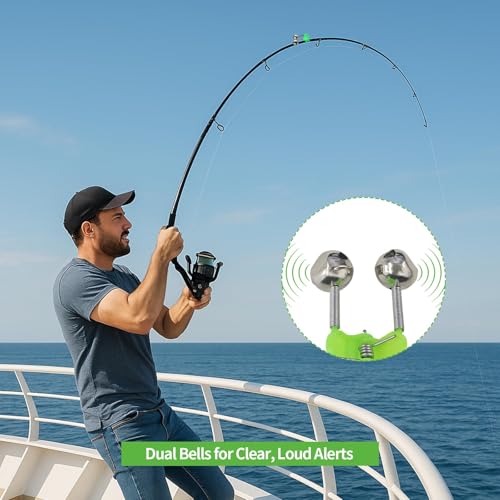 Fishing Bells for Rods - Extra Loud Dual Alert Clip - 25PCS
