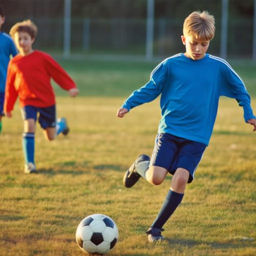 Soccer Shin Guards for Kids & Youth - Black & Blue A, Small