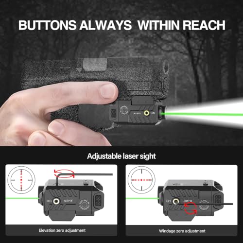 Solofish Green Laser Light Combo with Pistol Strobe & Momentary Railed Gun