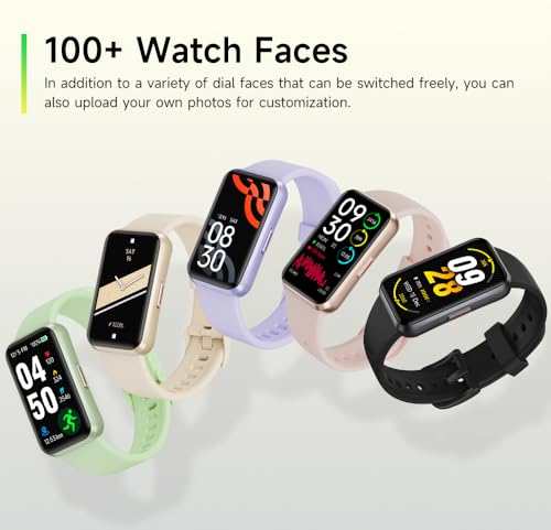 USMECBL Black Fitness Tracker with Heart Rate, SpO2, Sleep Monitor & 1.47” OLED