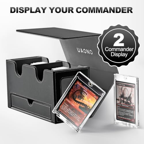 MTG Commander Deck Box with Magnetic Card Holders & Dice Tray