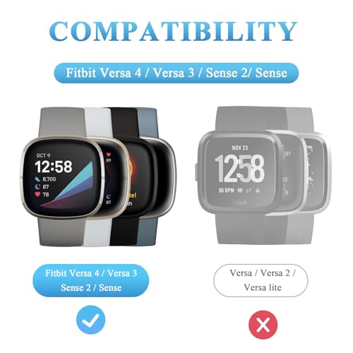 Meliya Fitbit Versa & Sense Charging Dock with 4.4Ft USB Cable - Anti-Slip Stand