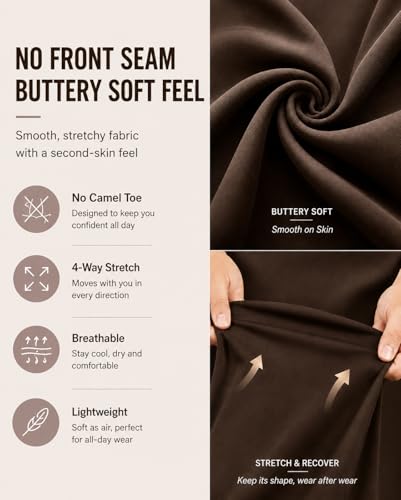 BumpGlow Women's Brown High Waist Wide Leg Yoga Pants - Small Workout Leggings