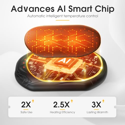 Rechargeable Electric Hand Warmers 2-Pack with AI Temperature Control