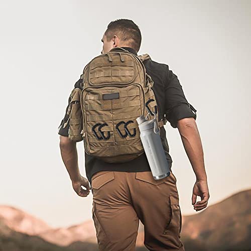 Tactical Carabiner Keychain - 12 Pack Lightweight D-Rings for Outdoor Use