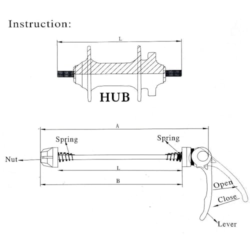 Quick Release Bicycle Hub Axle Set for Road & Mountain Bikes