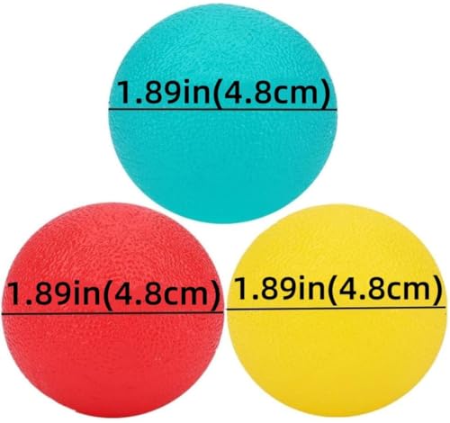 Stress Relief Balls Set - 3 Silicone Hand Therapy Balls