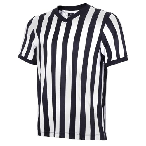 Men's Referee Shirt - Black Stripe Umpire Jersey for Sports