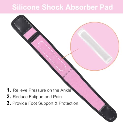 Achilles Tendonitis Brace with Silicone Pad - Pink, One Size