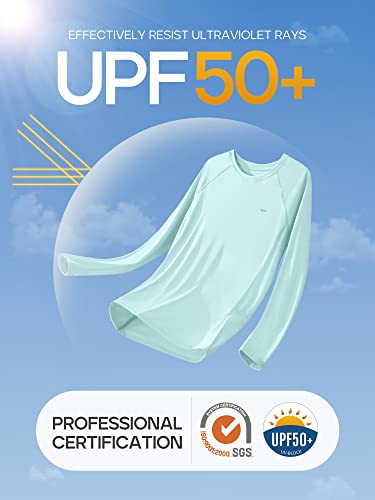 UPF 50+ Long Sleeve Women's Rash Guard Workout Top - Quick Dry Athletic Shirt