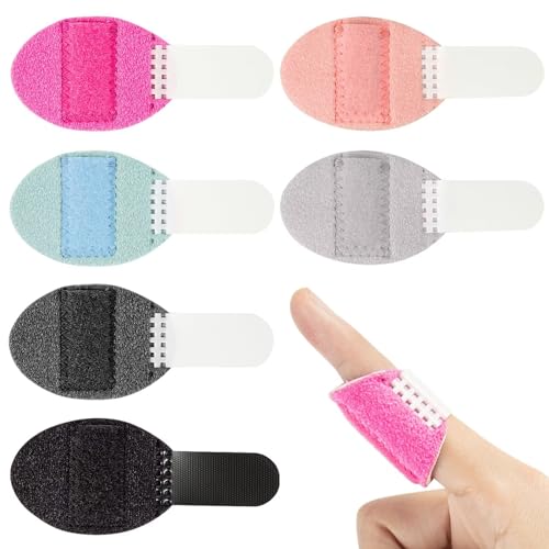 Finger Splints for Trigger Finger - 6 Pcs Set (Pink, Grey, Blue, Black, Rose Red)
