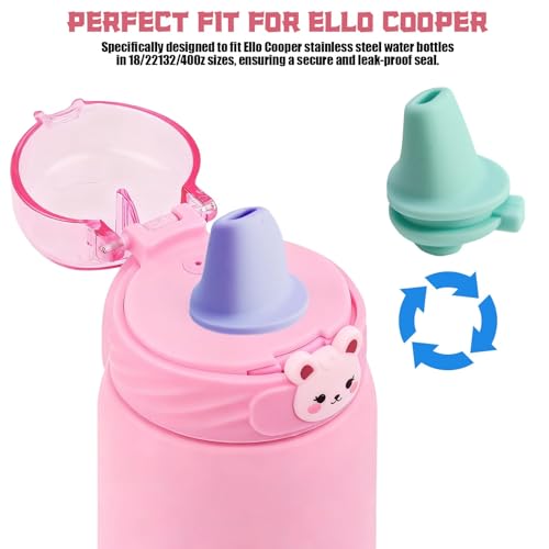 5 Pack Bite Valve Replacement for Ello Cooper Water Bottles - Silicone Spouts