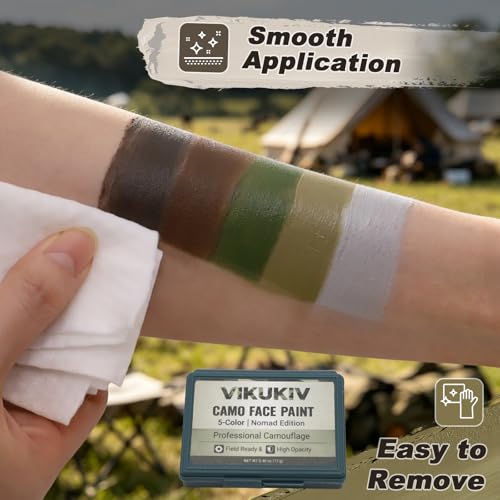 3-Color Woodland Camo Face Paint Kit - Huntsman Edition