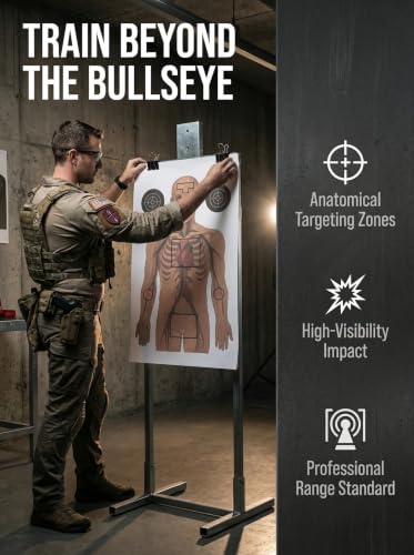 50 Pack Anatomical Shooting Targets - 14x22" Training Paper